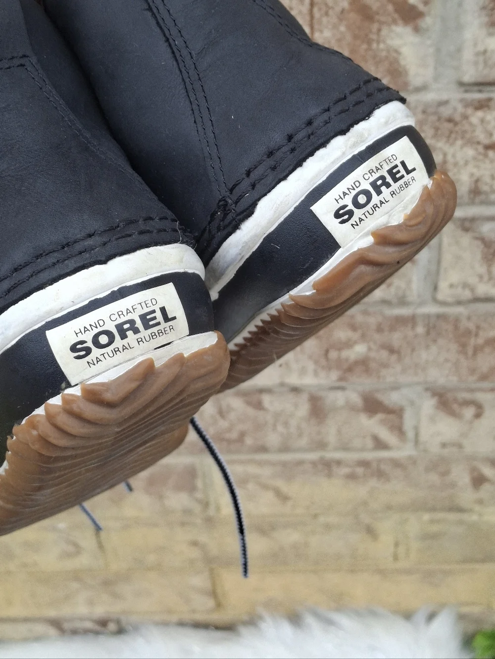 Sorel Out 'N About Leather Waterproof Black Lace-Up Ankle Boots   Women Size 7